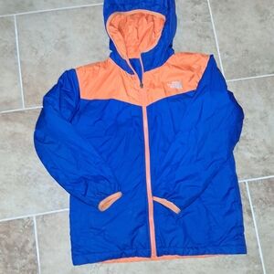 The North Face Blue and Orange Reversible  Jacket M 10/12